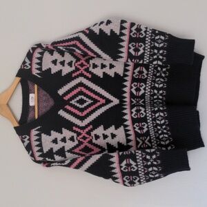 Bluivy Sweater Women's Size Medium/LG Blue Pink Long Sleeve Soft Christmas